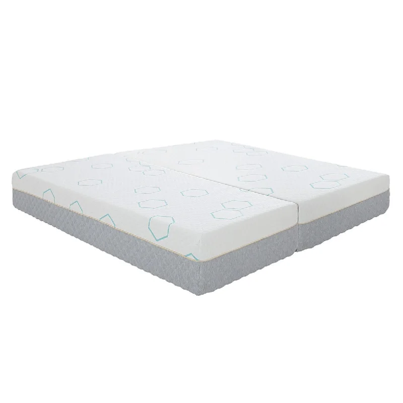 Lexicon (2) 10'' Split Eastern King Memory Foam Mattress (2-Piece)