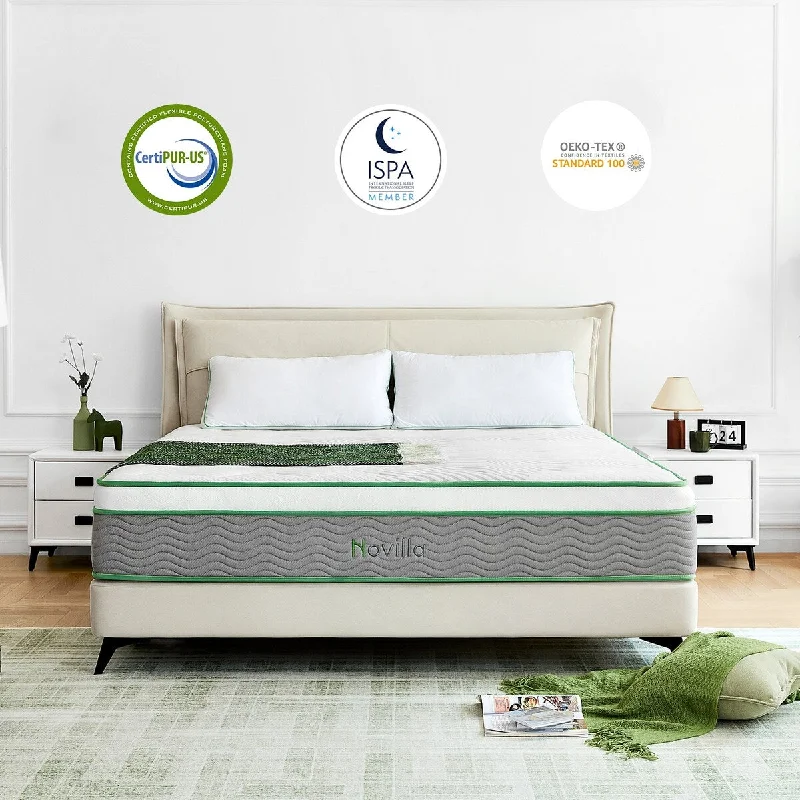 Novilla 10-inch Memory Foam Hybrid Mattress in a Box