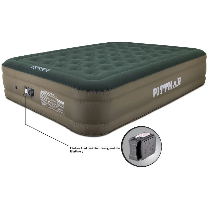 Pittman 16" Ultimate Fabric Air Mattress w/Built-in Pump - Green