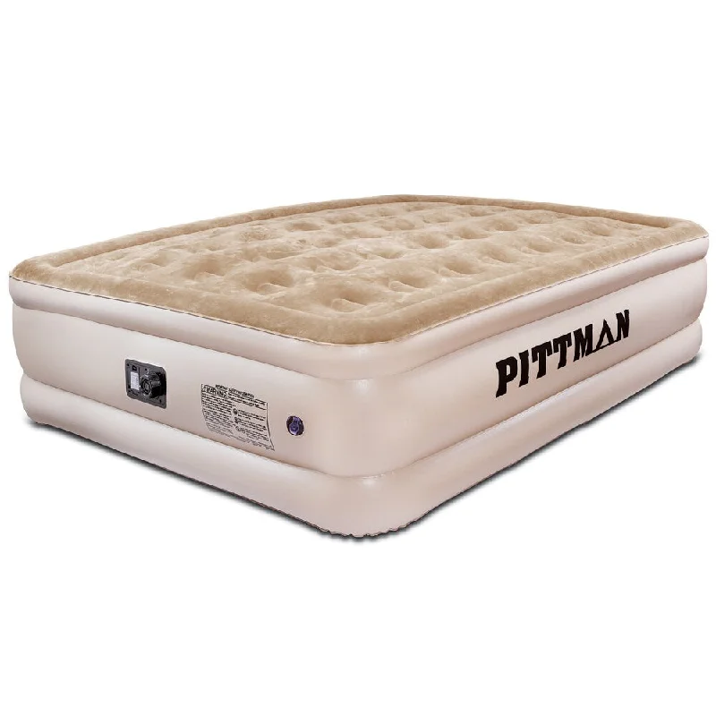 Pittman Ultra Double High Queen Air Mattress with Built-in Pump