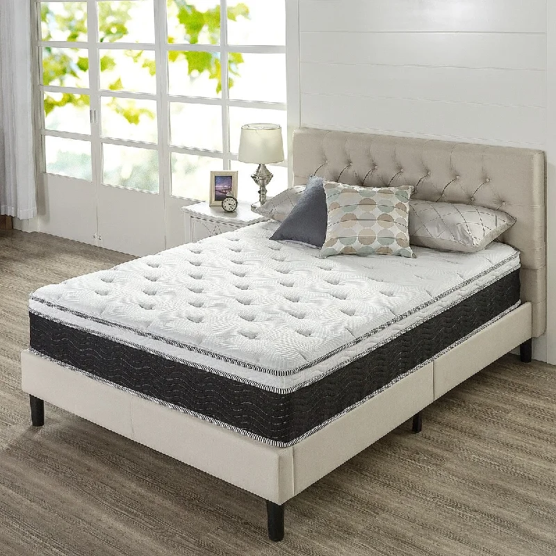 Priage by ZINUS 12 Inch Euro Top Supportive Medium Firm Hybrid Mattress