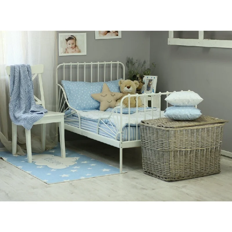 3 Piece Toddler Bedding Set, Blue