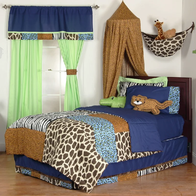 Boys' Jazzie Jungle 8-piece Bed-in-a-Bag with Sheet Set