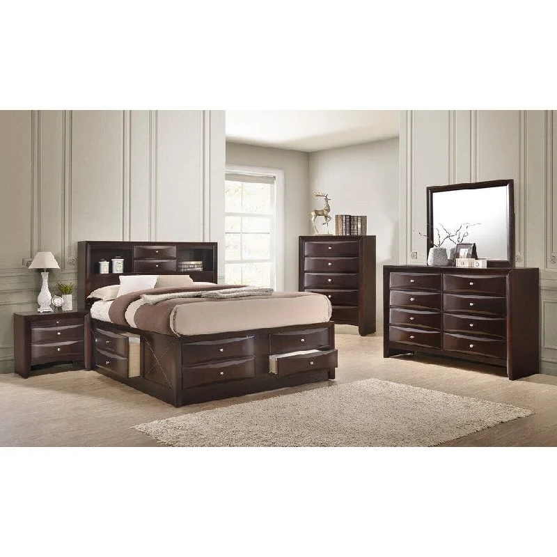 Captain's Bed Solid Wood Storage Drawers Platform Bed Bedroom 4pc Set