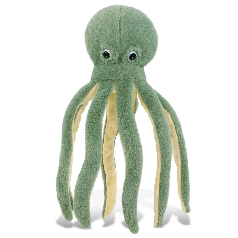 DolliBu Green Octopus Super Soft Stuffed Animal for Kids and Adults - 15 inches