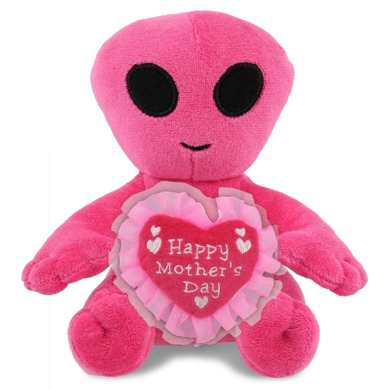 DolliBu Happy Mother’s Day Pink Alien With Pink Heart - 6 inches