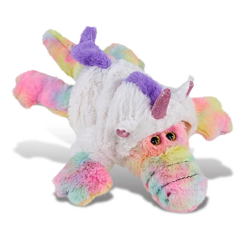 DolliBu Large Rainbow Alligator Unicorn Plush Stuffed Animal Toy - 17 inches