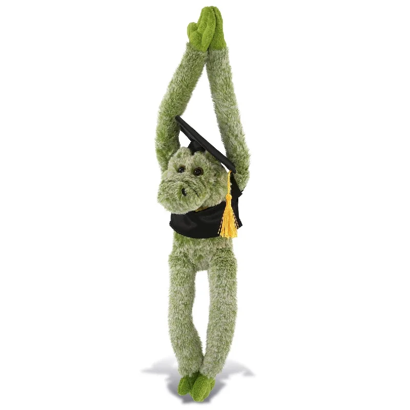 DolliBu Long Arms Alligator Graduation Plush Toy with Gown and Cap - 21 inches