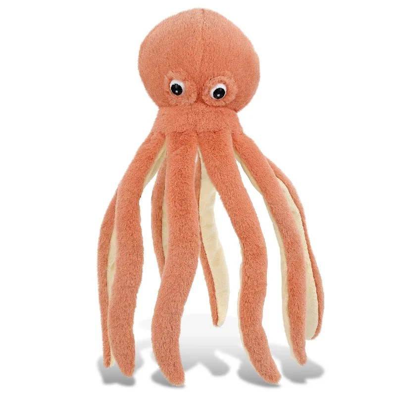 DolliBu Orange Octopus Super Soft Stuffed Animal for Kids and Adults - 15 inches