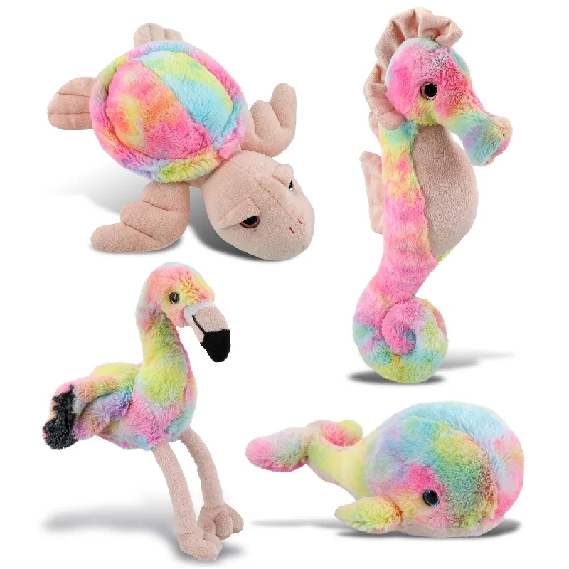 DolliBu Plush Mix Collection Stuffed Toys- Cute Huggable Rainbow Plush