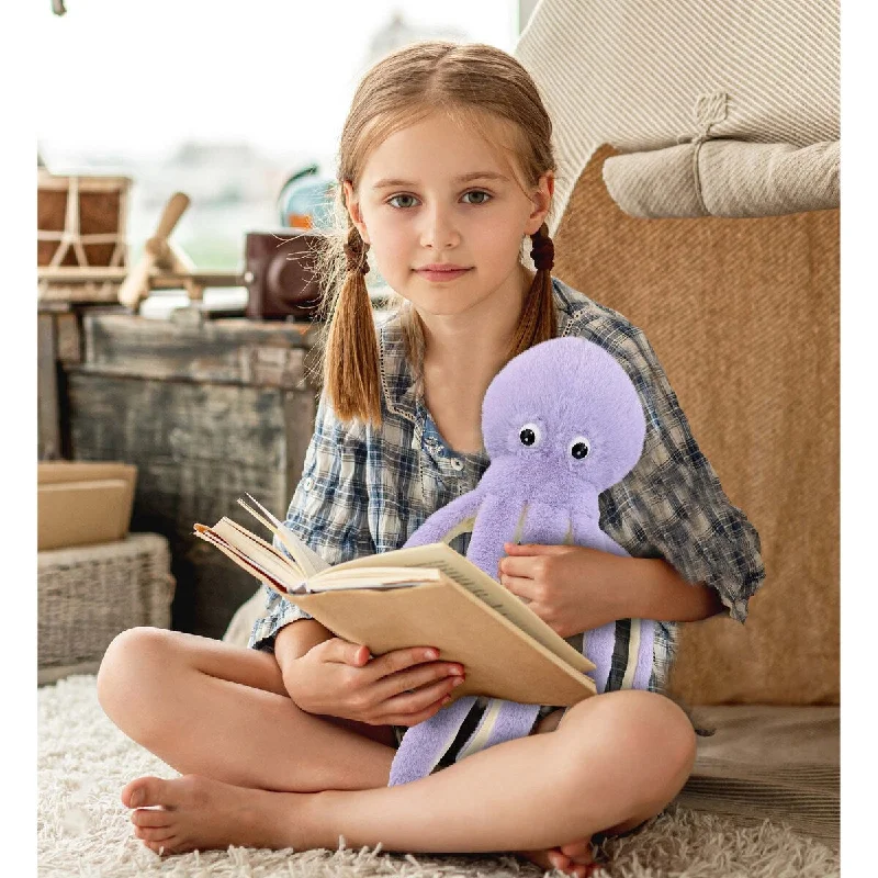 DolliBu Purple Octopus Super Soft Stuffed Animal for Kids and Adults - 15 inches