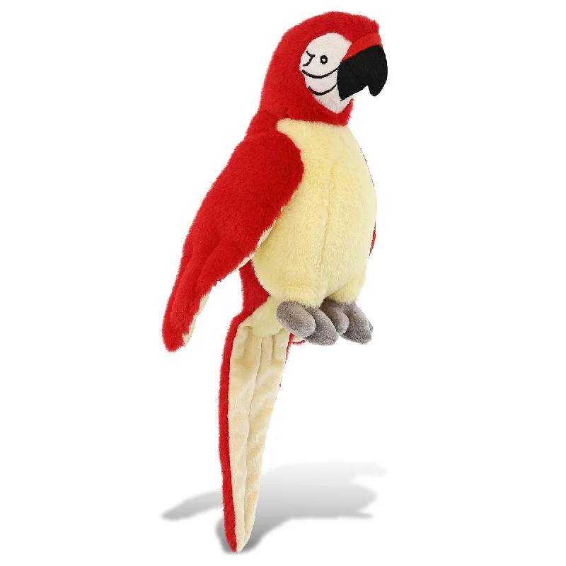 DolliBu Red Parrot Bird Super Soft Stuffed Animal for Kids and Adults - 9 inches