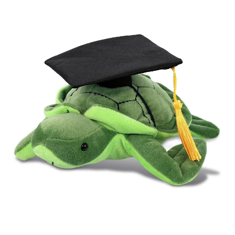 DolliBu Sea Turtle Graduation Plush Toy with Graduation Cap w/ Tassel - 7..5 inches