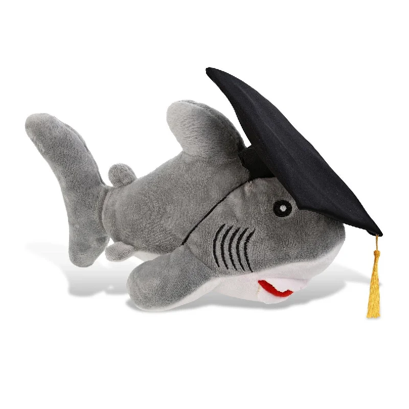 DolliBu Shark Graduation Plush Toy with Graduation Cap with Tassel - 14 inches