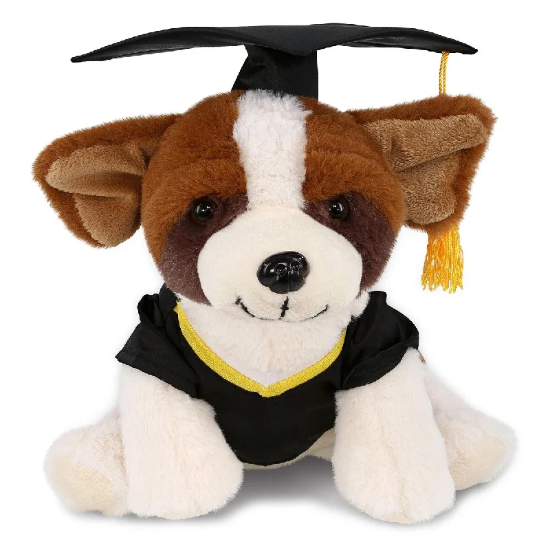 DolliBu St. Bernard Dog Graduation Plush w/ Gown and Cap with Tassel - 8 inches