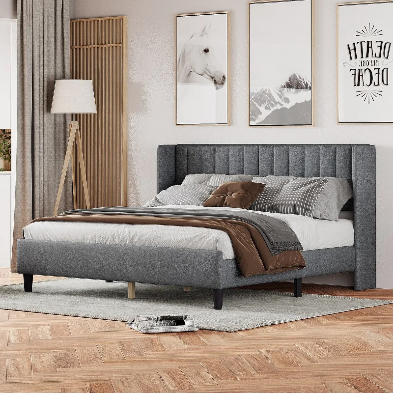 Elegant Design King Size Platform Bed