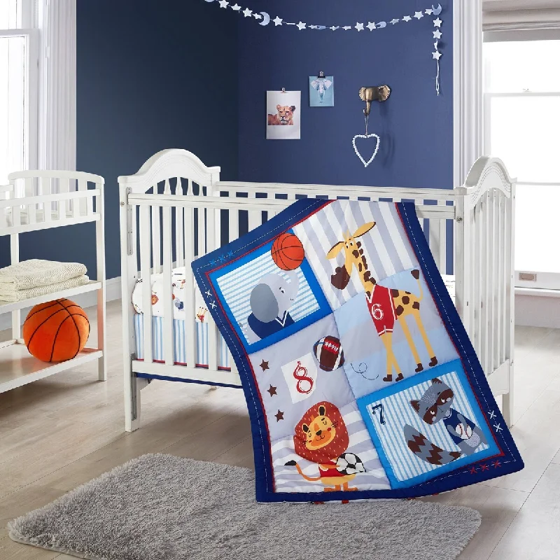 Nanshing Future Sports Star 3 Piece Baby Nursery Crib Bedding Set