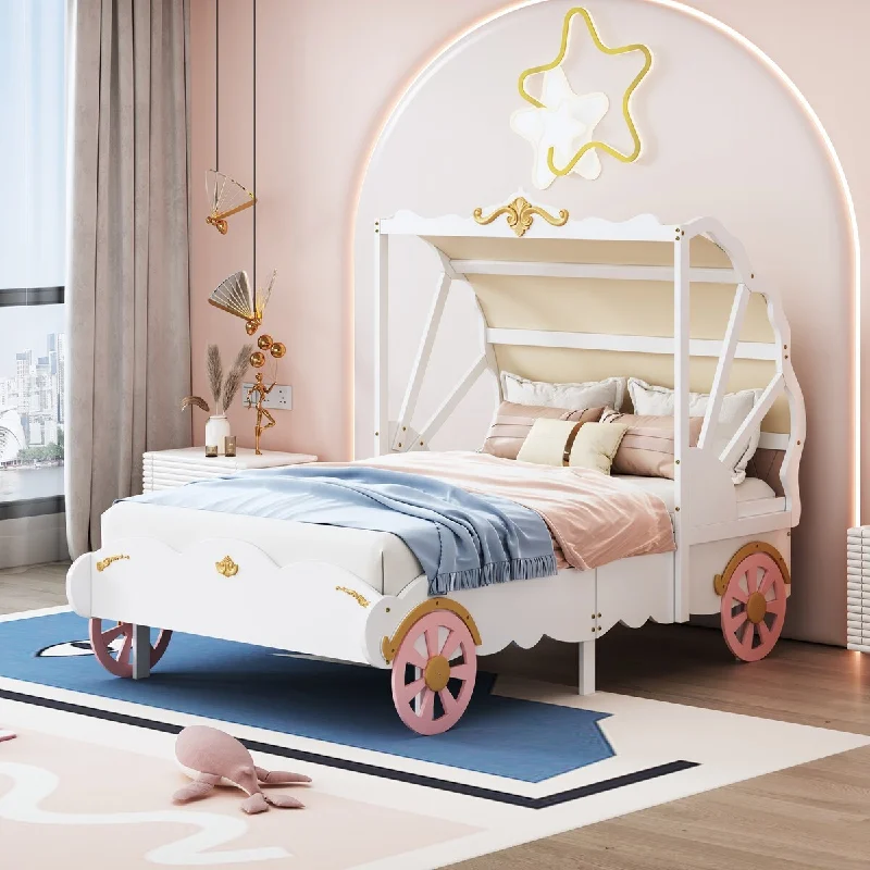 Pink Twin SizePrincess Carriage / Canopy Bed