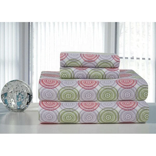 Porch & Den Prowers Printed Flannel Bed Sheet Set