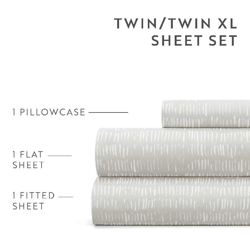 Soft Lines Patterned Ultra-Soft Bed Sheet Set