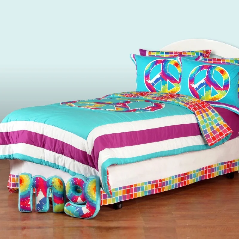 Terrific Tie Dye 8-piece Bed in a Bag with Sheet Set